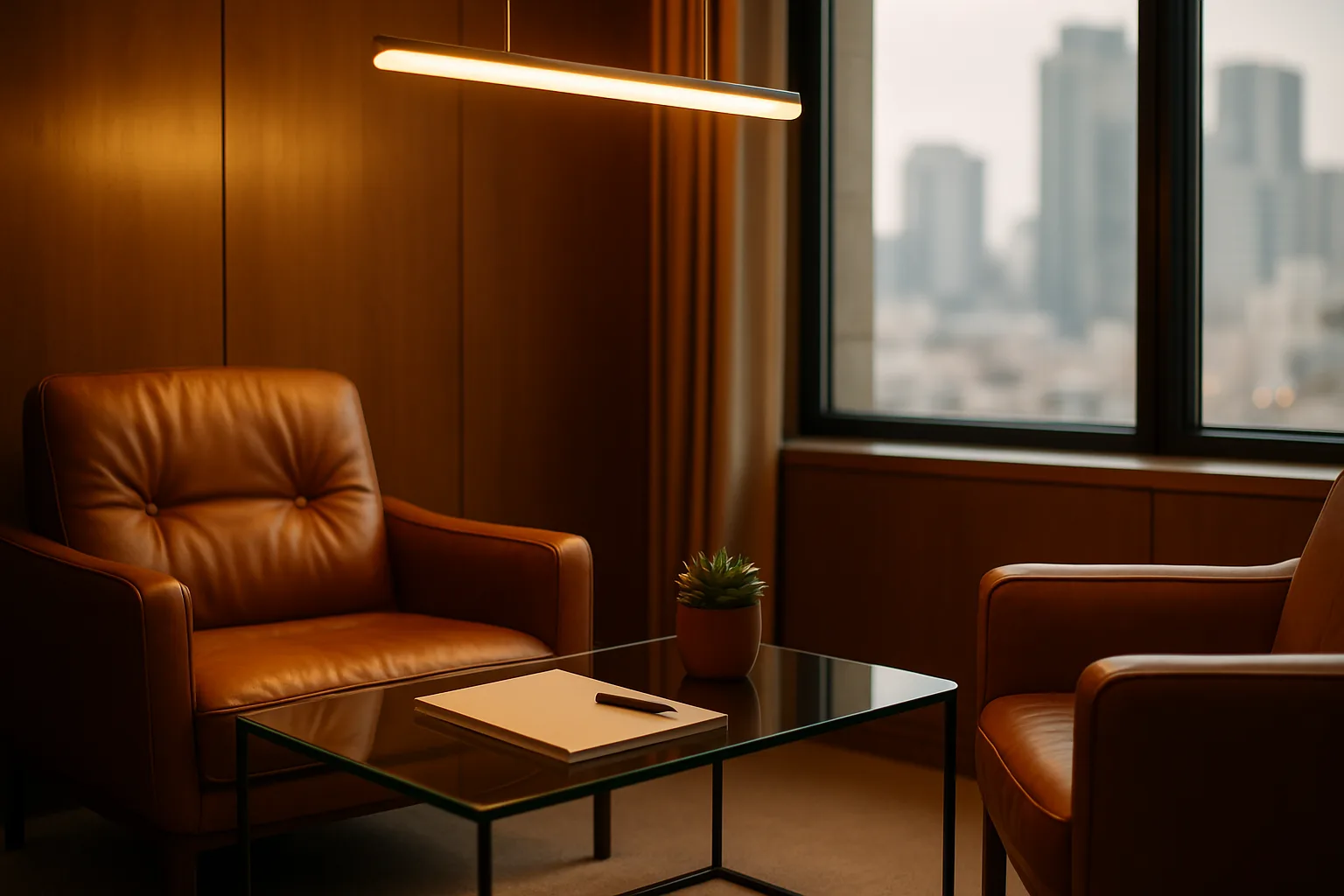 ייעוץ חדלות פירעון פגישת ייעוץ משפטי בנושא חדלות פירעון - שולחן ישיבות עם מסמכים בסביבה חמימה ומקצועית